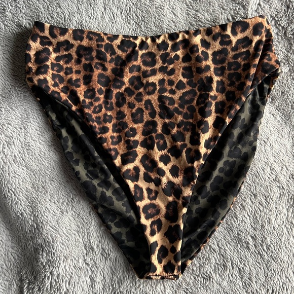 Good American Good Waist Reversible Leopard Swim Bottoms - Picture 10 of 16